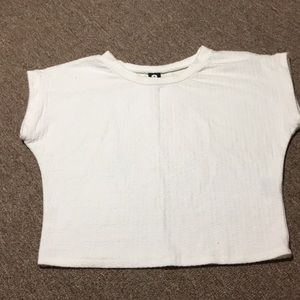 White cloth crop top